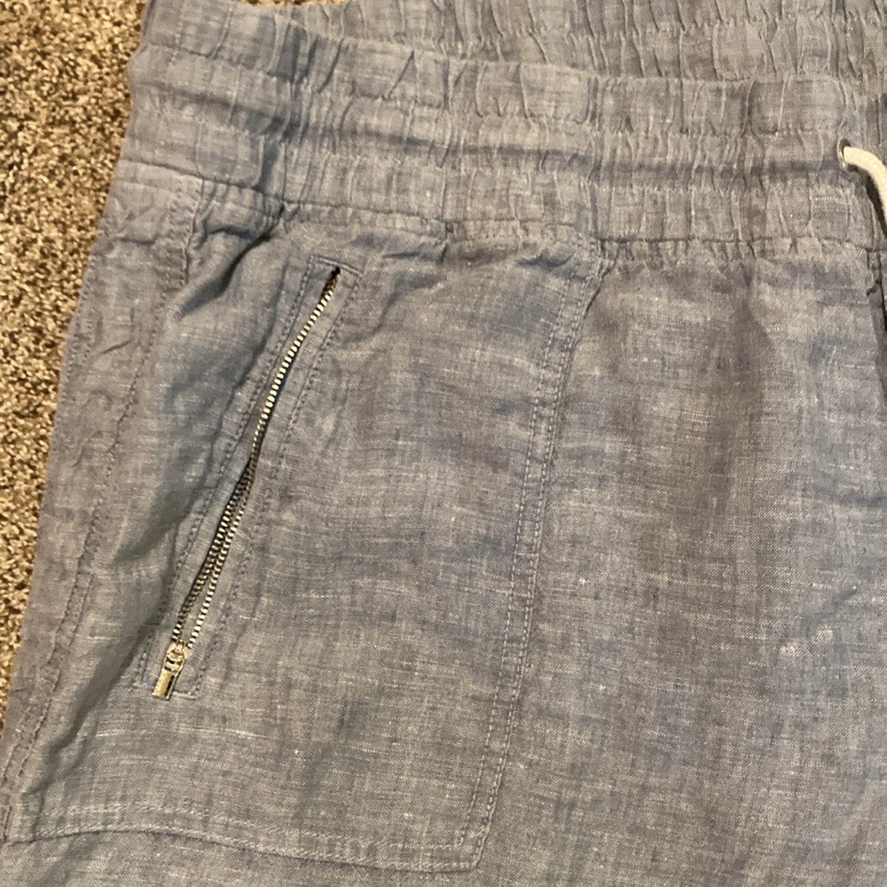 Athleta Cabo‎ Linen Wide Leg Pants Women 20 Elastic Waist Pockets Lightweight - Picture 6 of 7